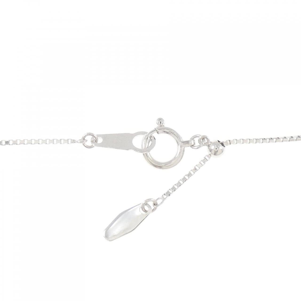 K18WG/PT850 ダイヤモンド ネックレス 1.234CT