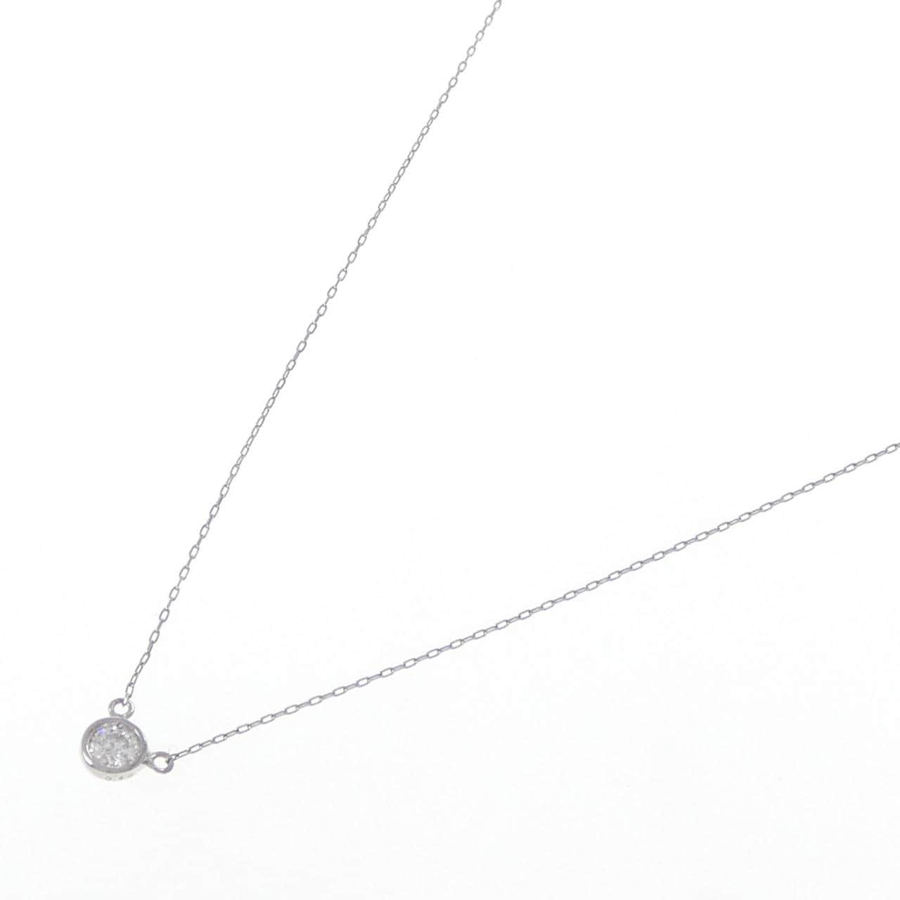 PT950/PT850 ソリティア ダイヤモンド ネックレス 0.10CT