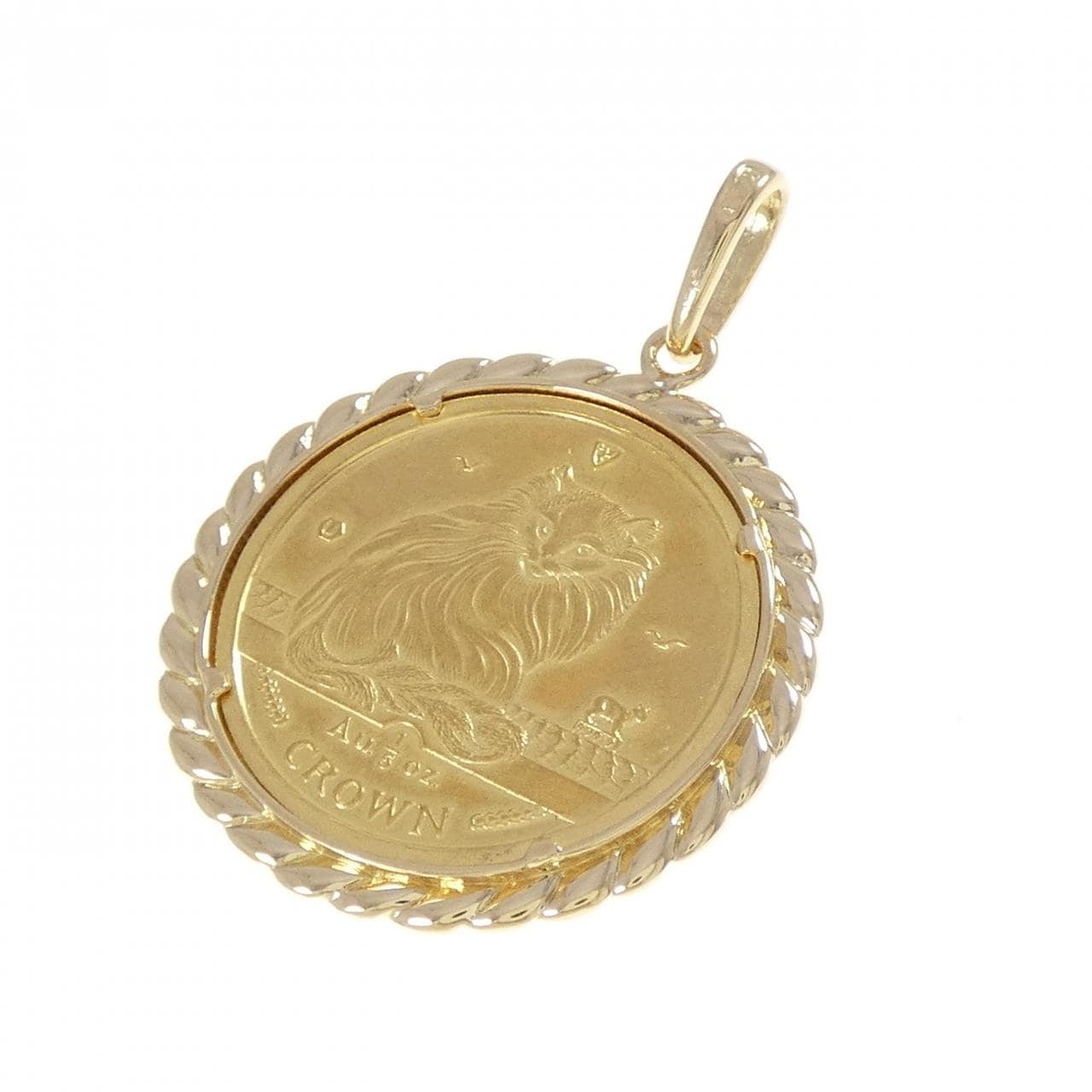 K18YG(枠) コイン ペンダント