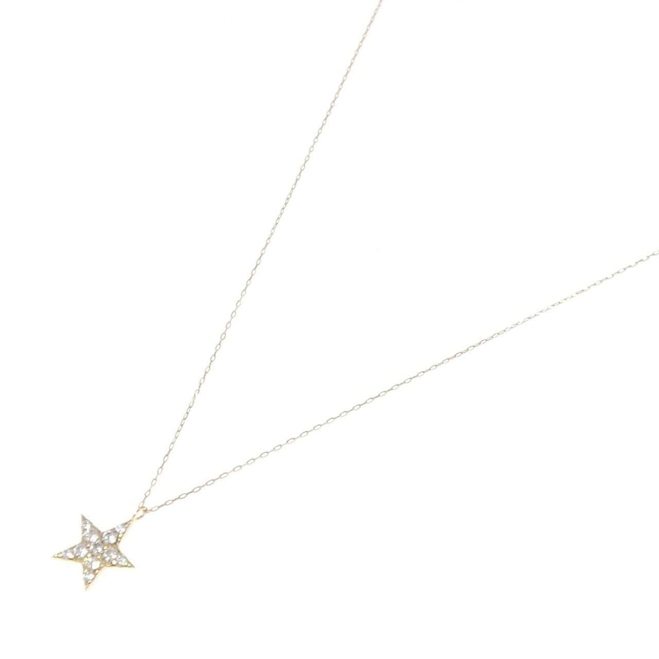 K18YG スター ダイヤモンド ネックレス 0.25CT