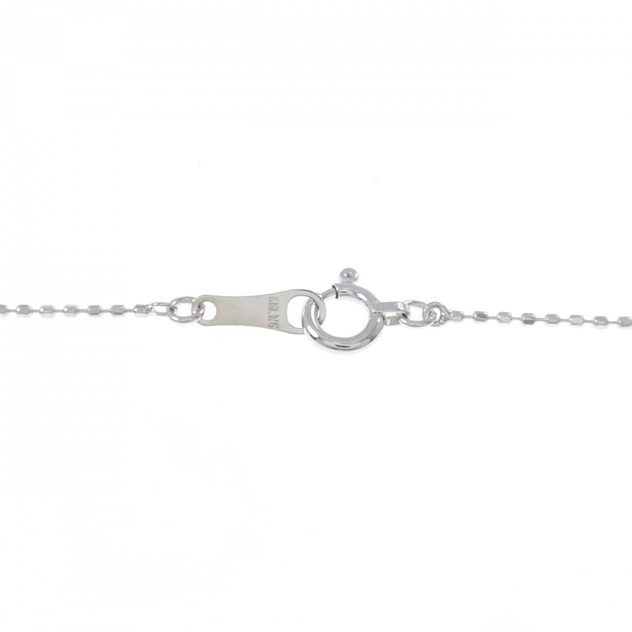 K18WG イニシャルK ダイヤモンド ネックレス 0.10CT