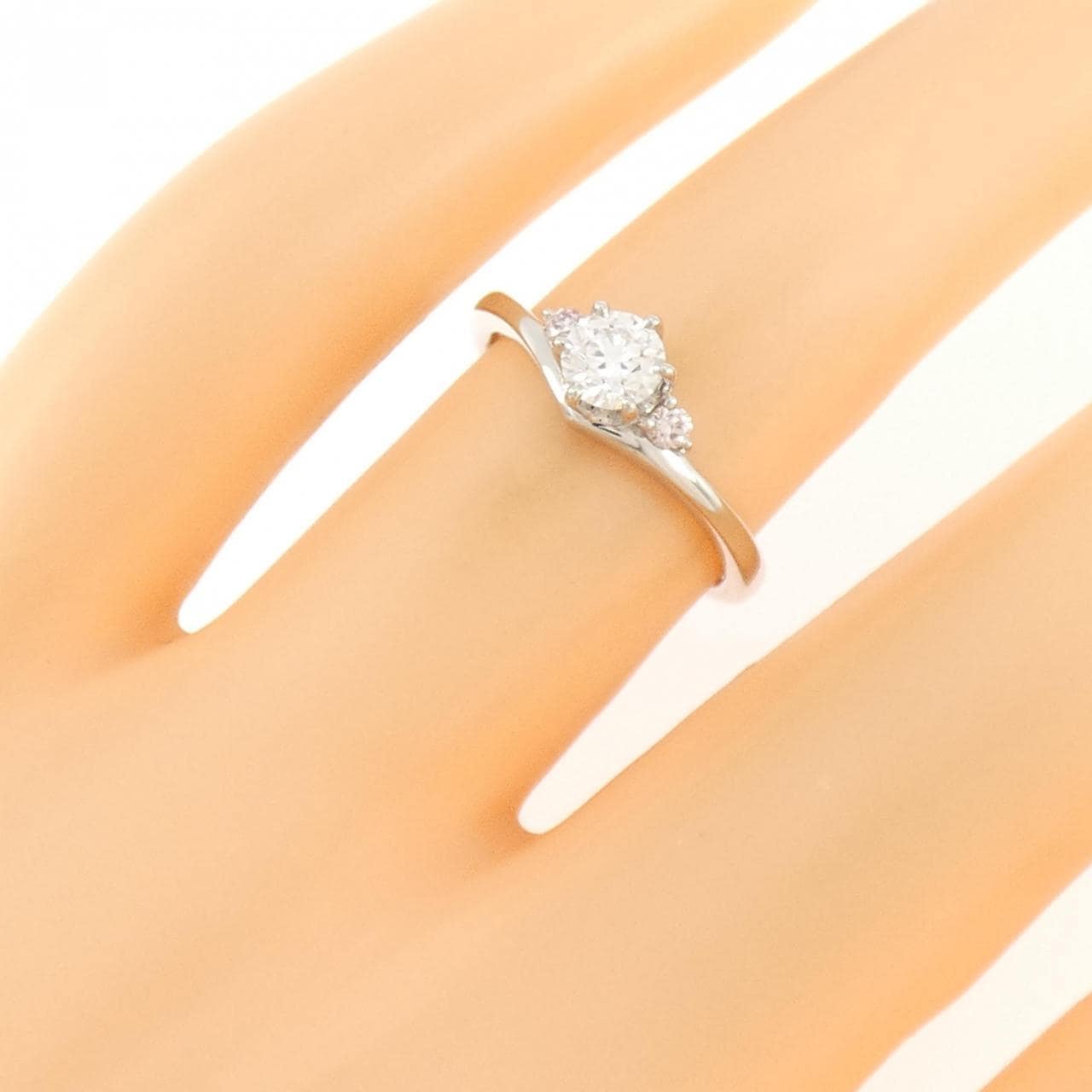 PT950 ダイヤモンド リング 0.32CT D VVS1 3EXT