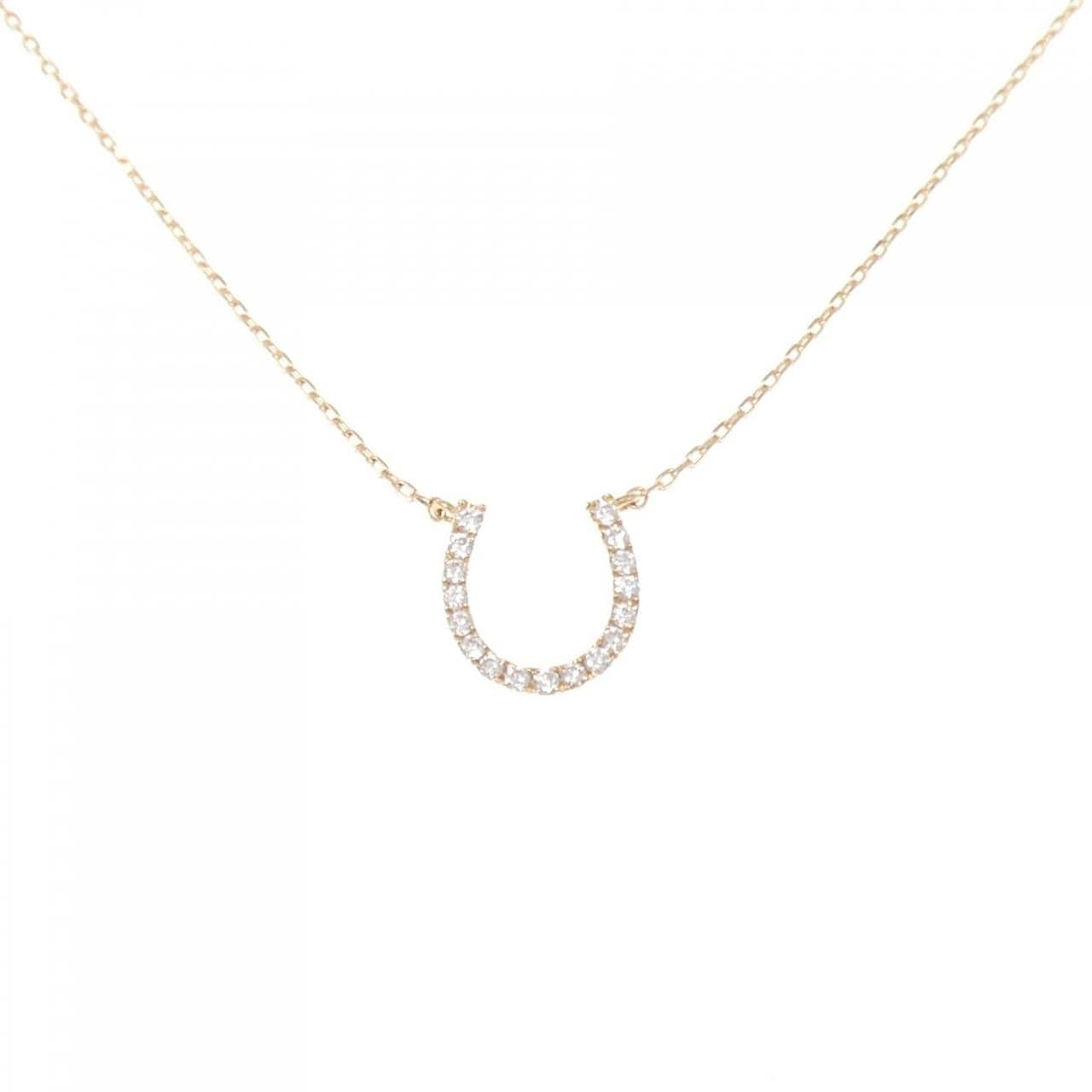 スタージュエリー ホースシュー ダイヤモンド ネックレス 0.05CT