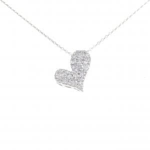 K18WG ハート ダイヤモンド ネックレス 1.00CT