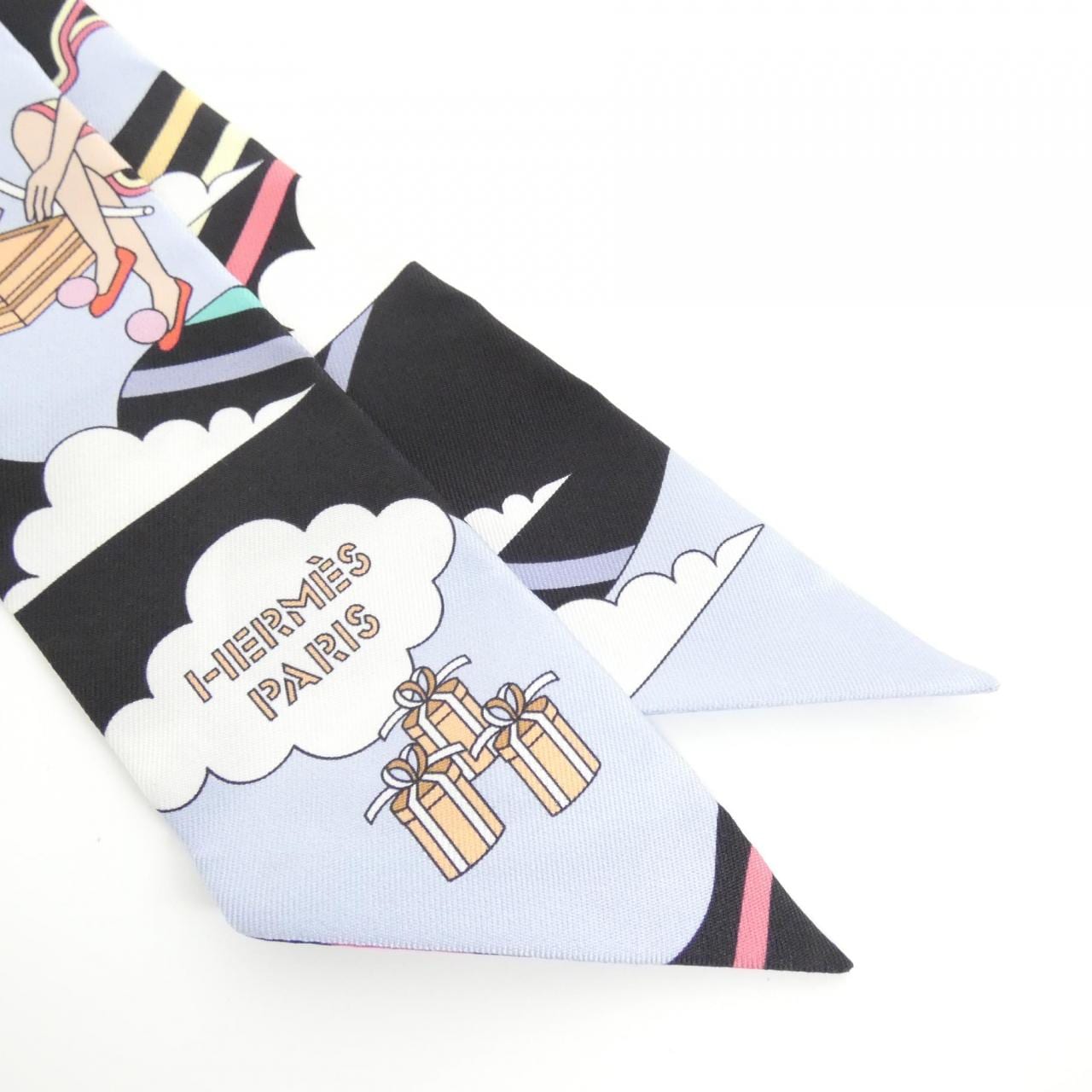 [未使用品] HERMES CARRES VOLANTS Twilly 063849S 围巾
