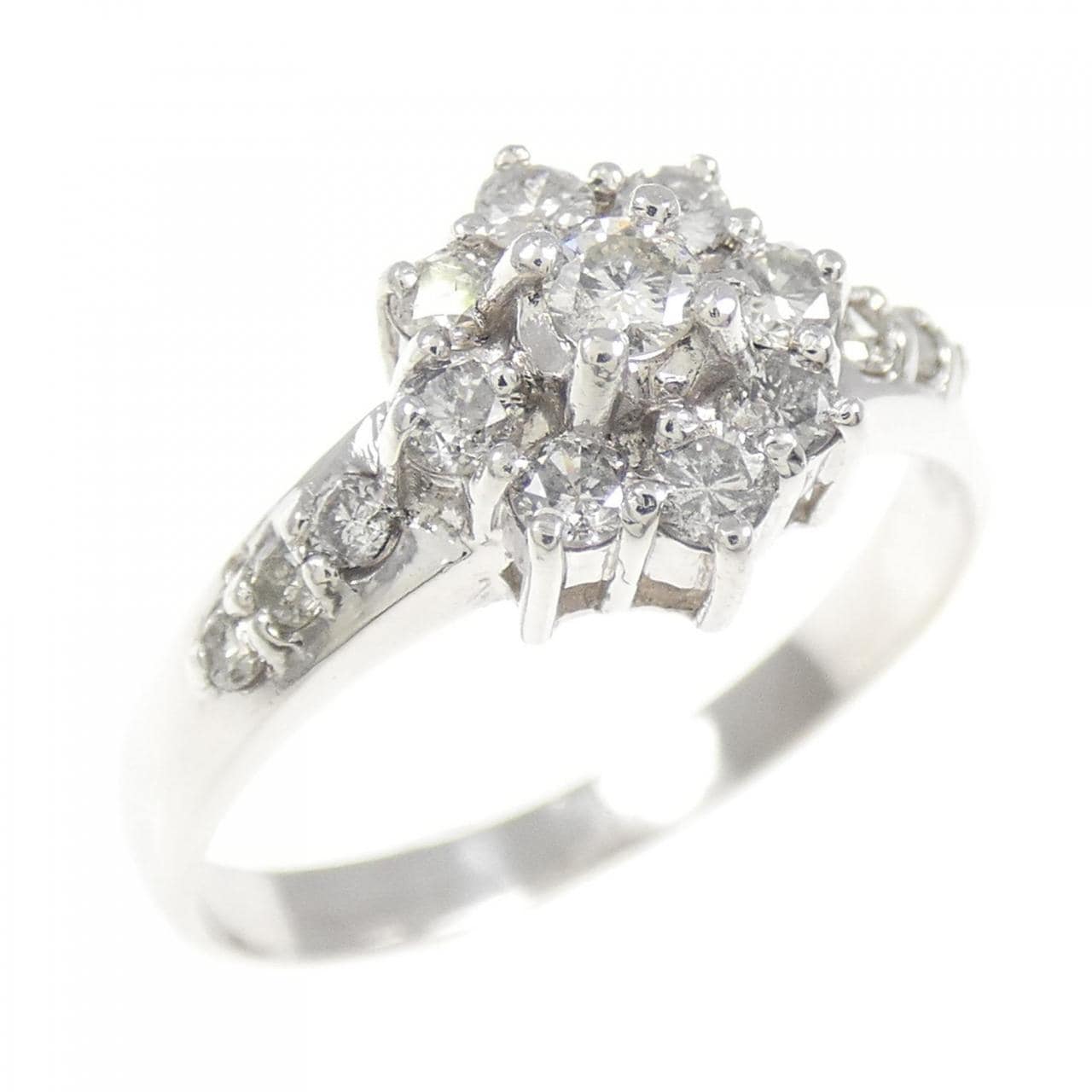 PT900 フラワー ダイヤモンド リング 0.50CT