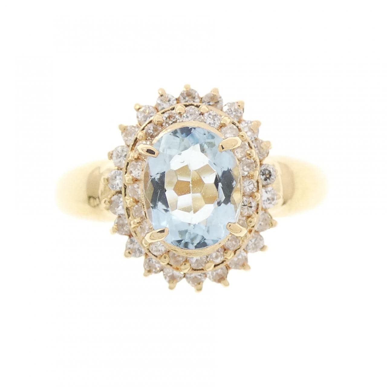 K18YG アクアマリン リング 0.80CT