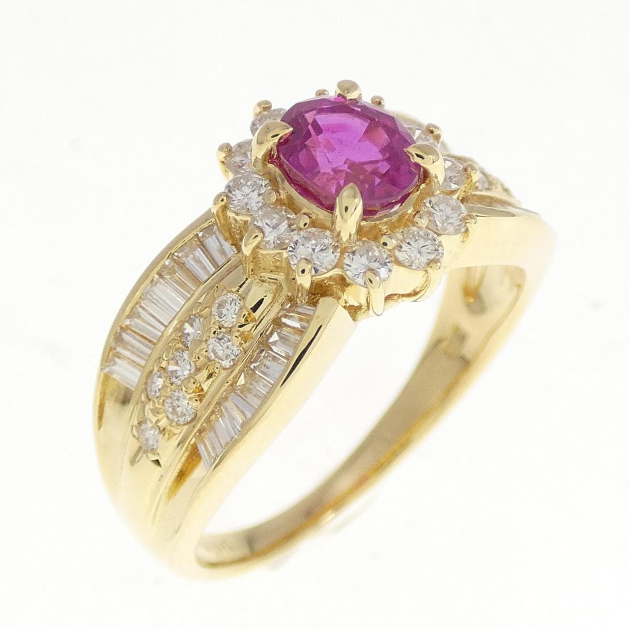 K18YG Ruby Ring 0.36CT