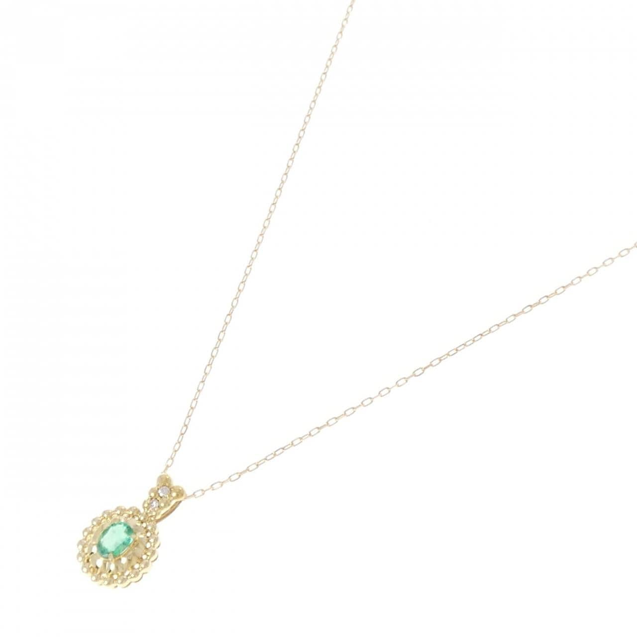 K18YG エメラルド ネックレス 0.25CT