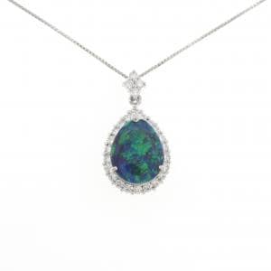 PT900/PT850 ブラックオパール ネックレス 5.26CT