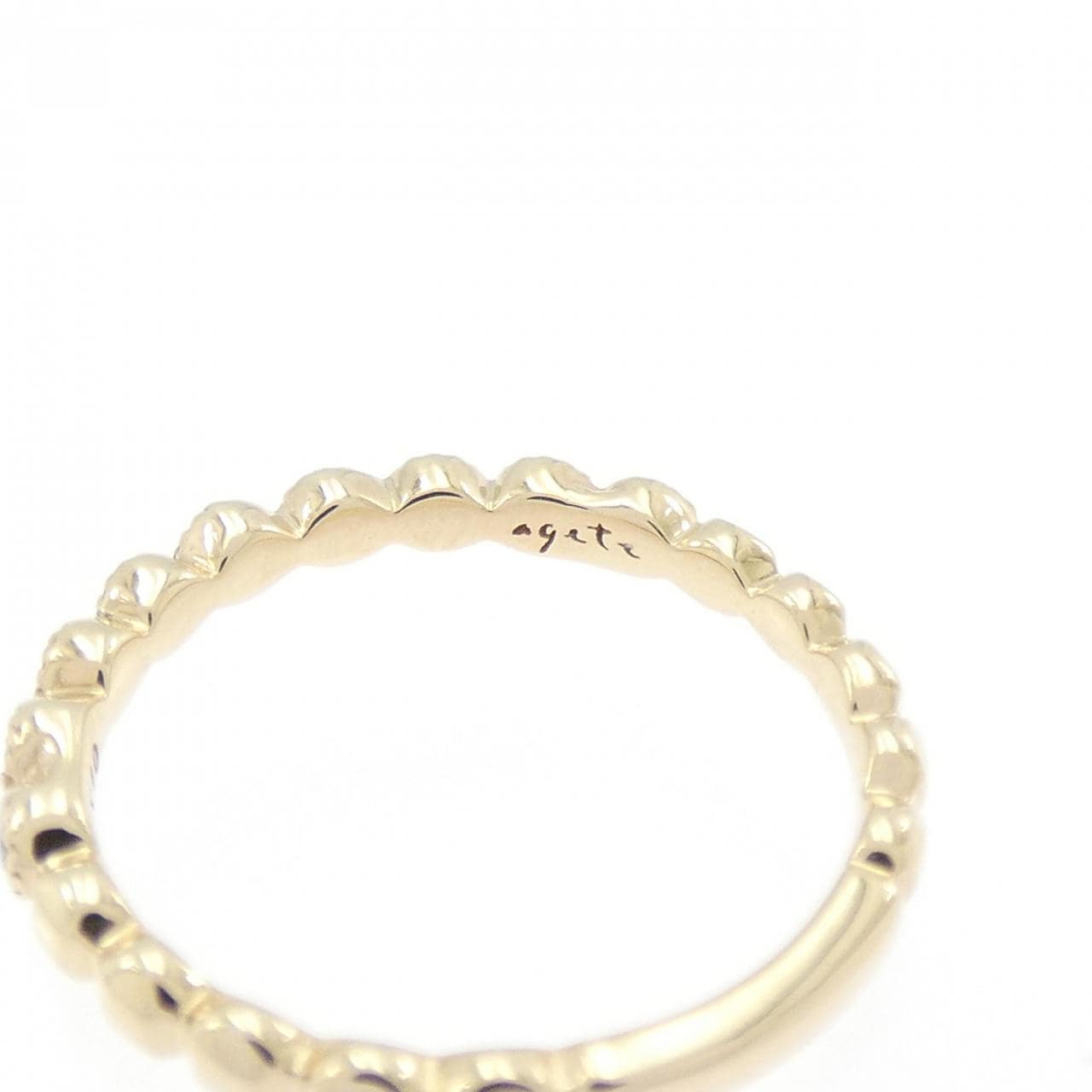 アガット ダイヤモンド ピンキーリング 0.07CT