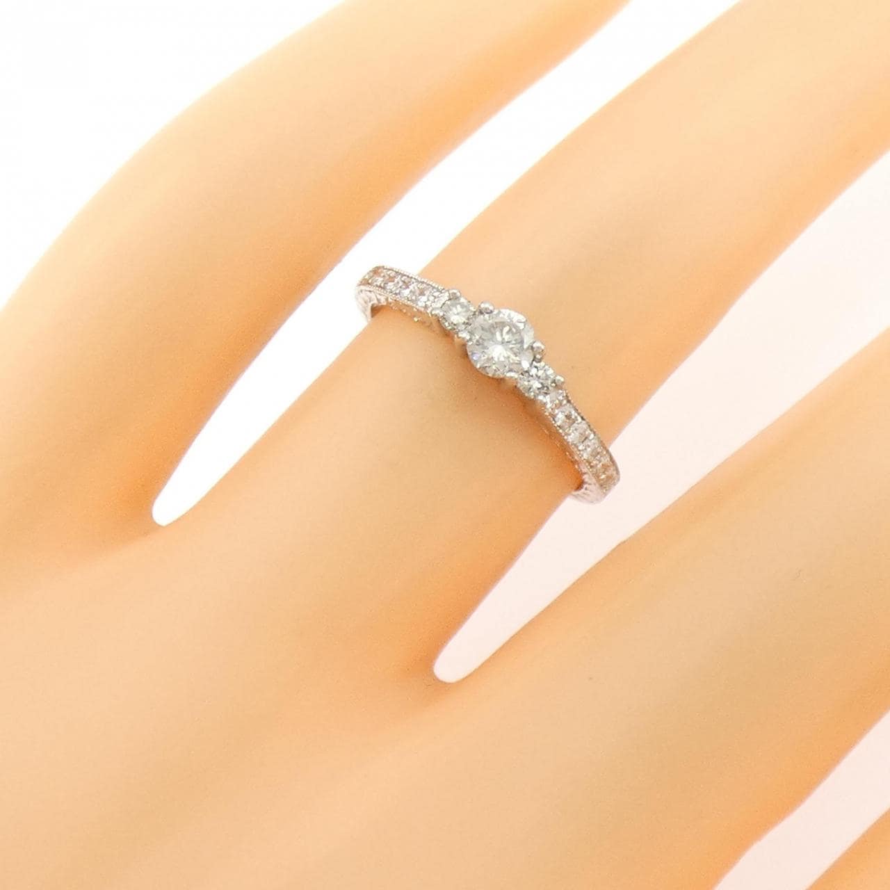18KWG ダイヤモンド リング 0.24CT