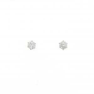 PT900 ソリティア ダイヤモンド ピアス 0.30CT