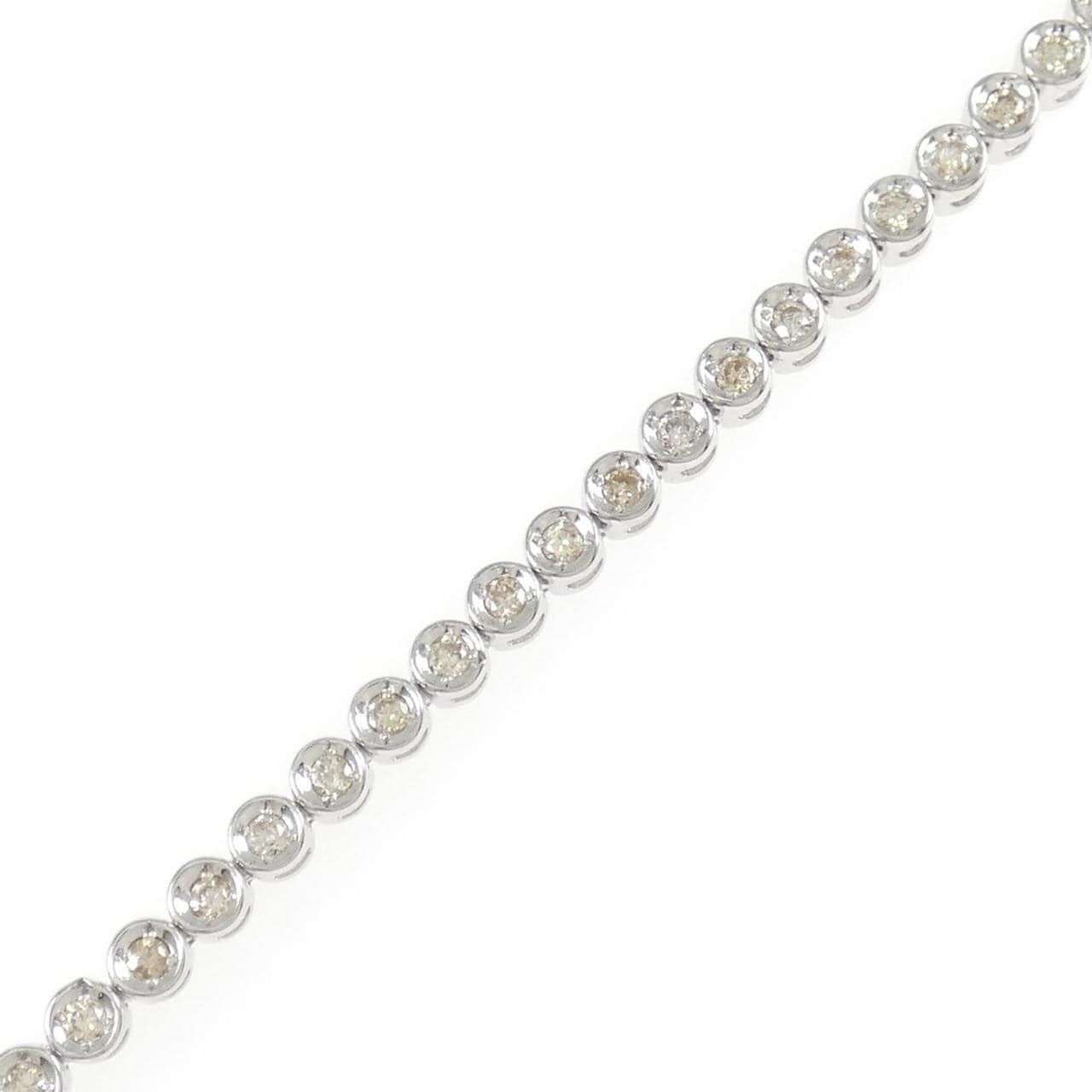 K18WG ダイヤモンド ブレスレット 1.00CT