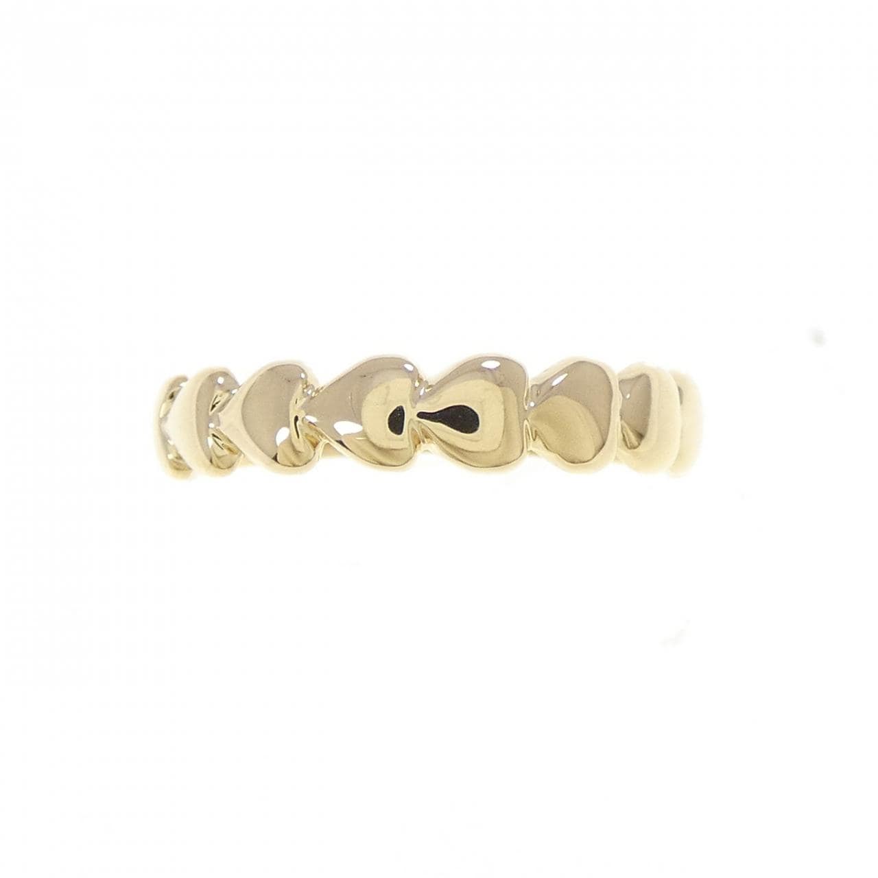 K18YG ハート リング