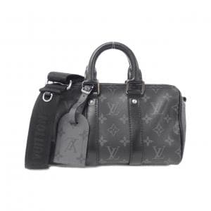 LOUIS VUITTON Monogram Eclipse Reverse Keepall Bandouliere 25 厘米 M46271 波士顿包