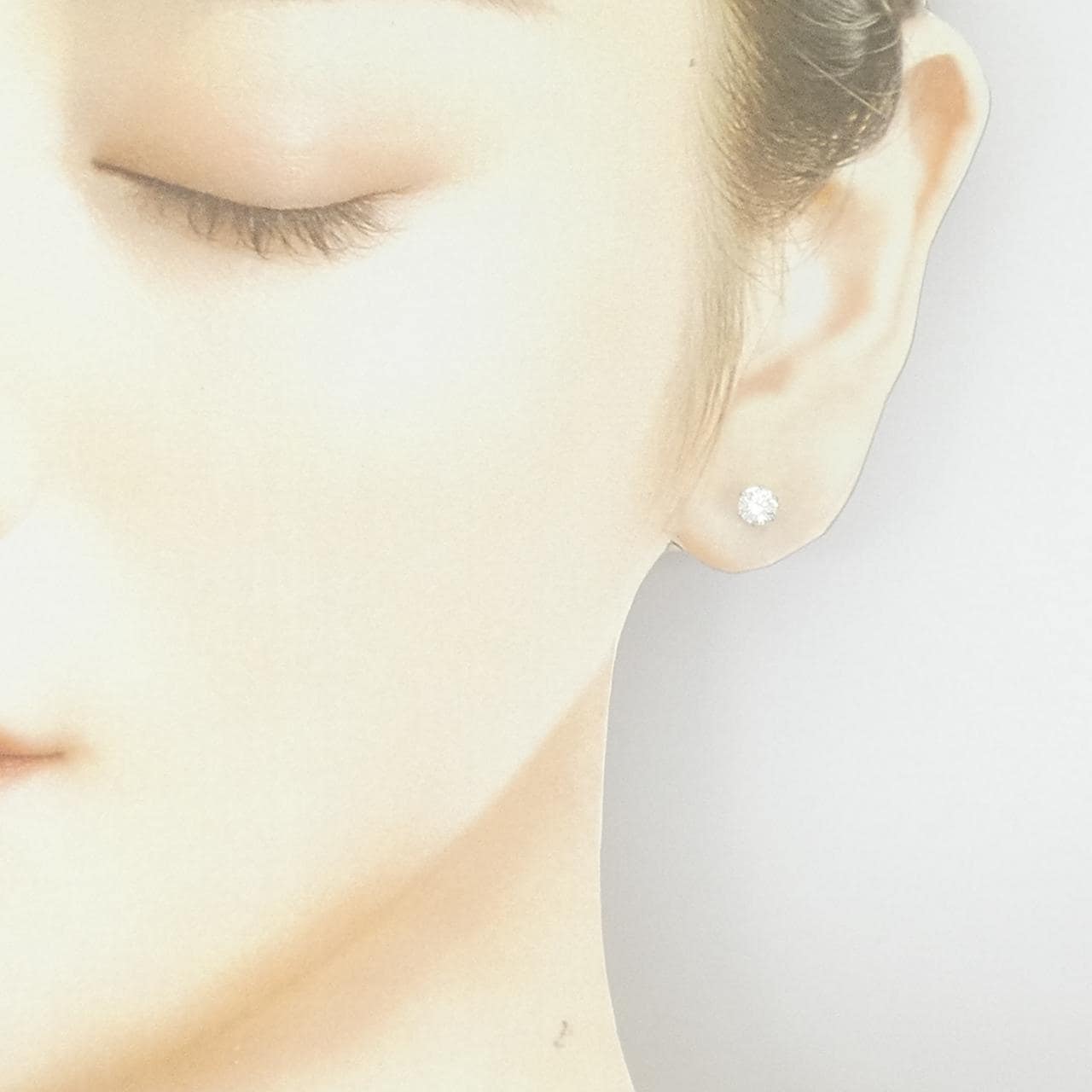 PT900 ダイヤモンド ピアス 0.317CT 0.333CT J-K SI1 VG