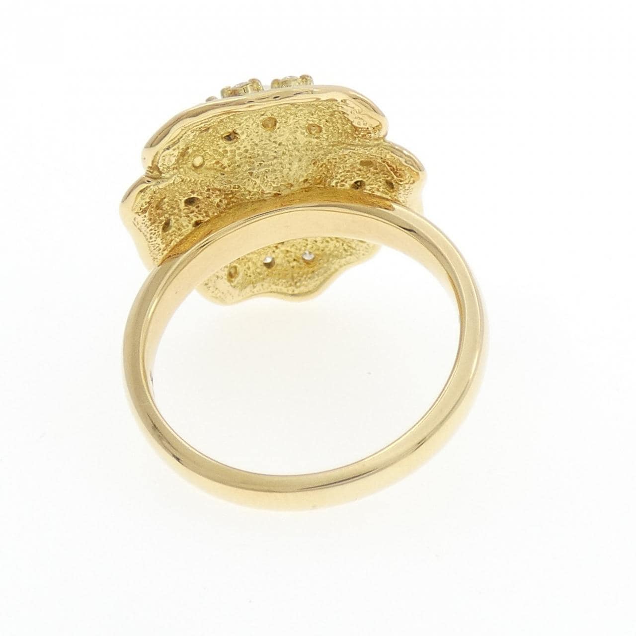 K18YG フラワー アコヤパール リング 7.9mm