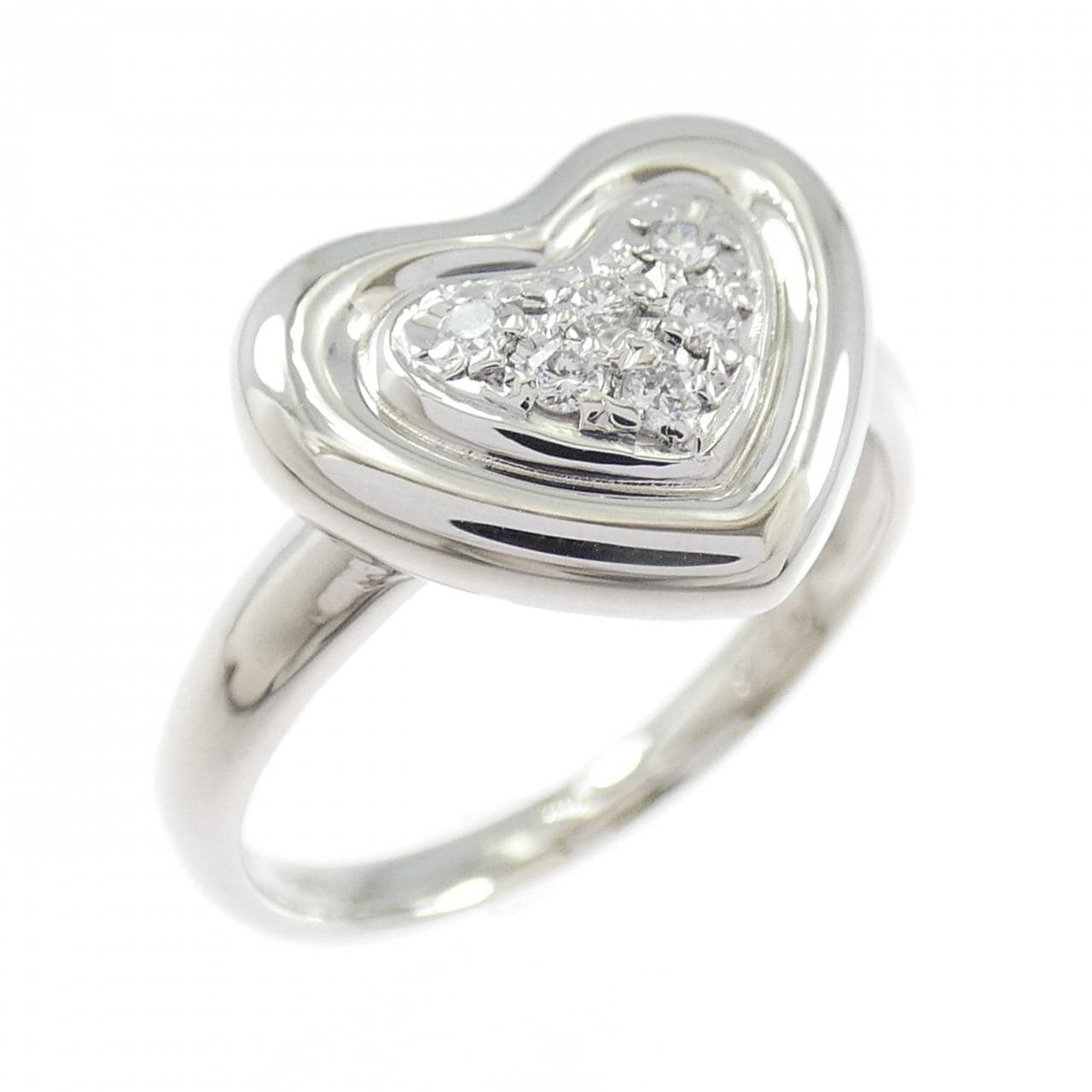 PT900 ハート ダイヤモンド リング 0.06CT