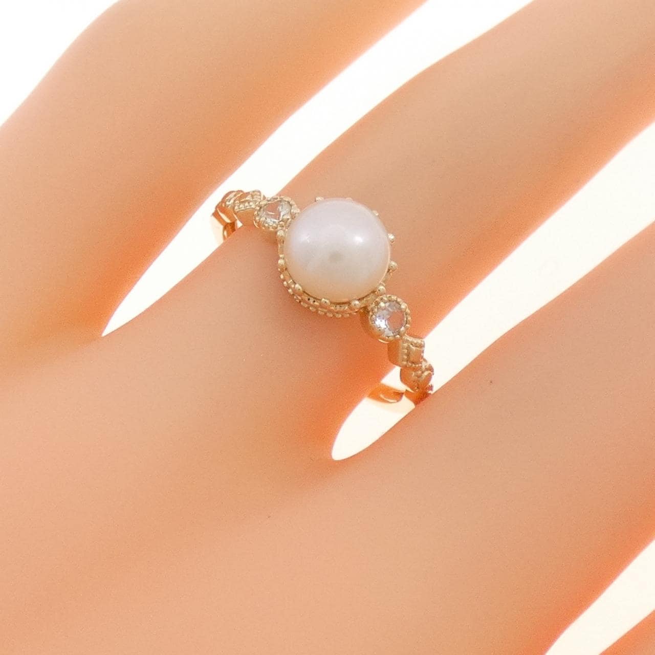 K10YG 淡水パール リング 6.3mm