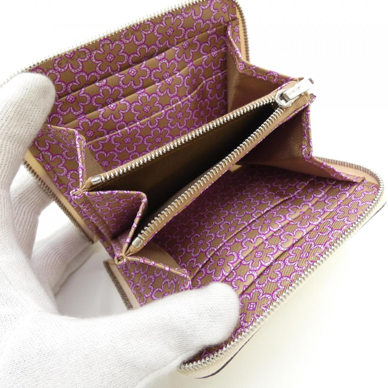 HERMES LUCKY DAISY Silk in Compact 083791CK Wallet