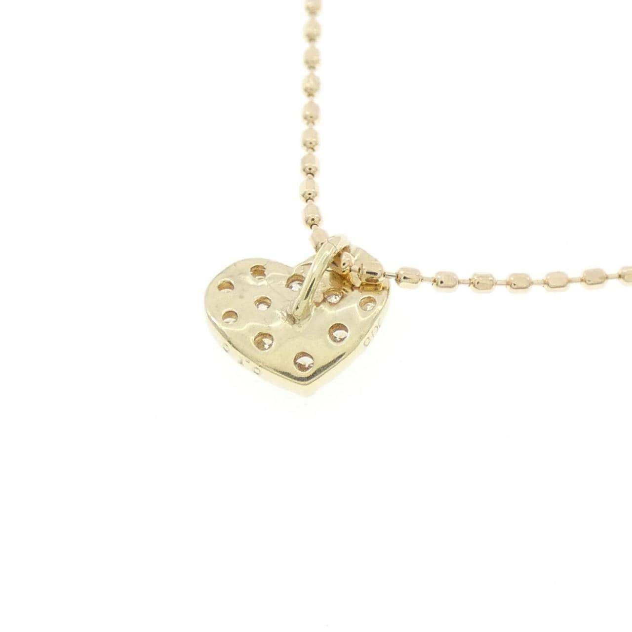 K10YG ハート ダイヤモンド ネックレス 0.10CT
