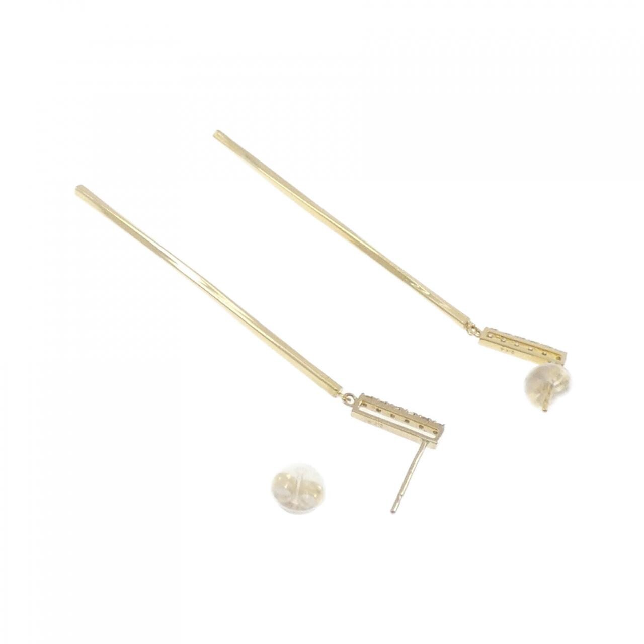 K18YG ダイヤモンド ピアス 0.08CT