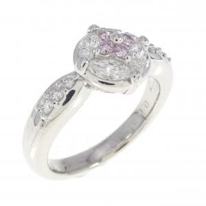 PT フラワー ピンクダイヤモンド リング 0.08CT