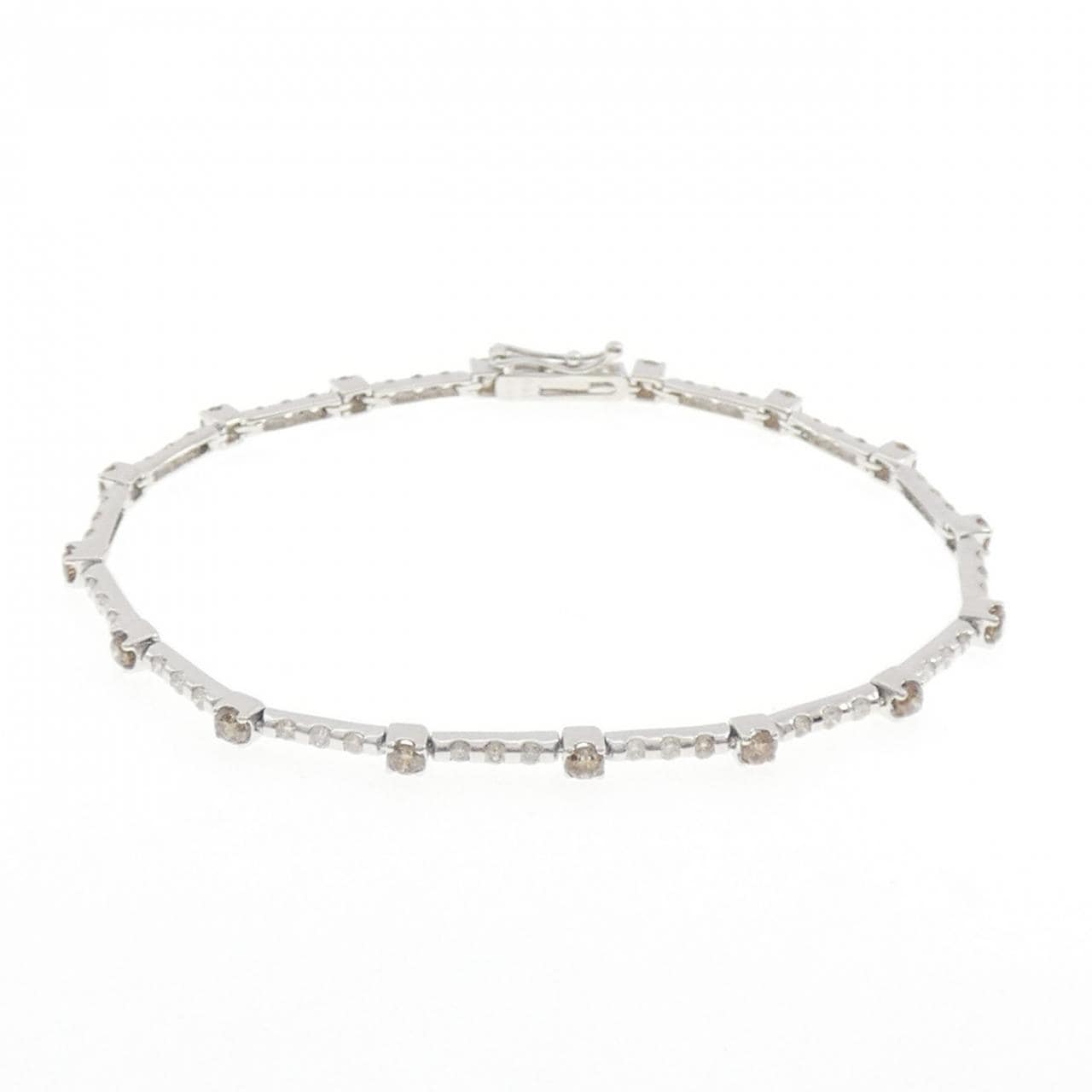 K18WG ダイヤモンド ブレスレット 1.80CT