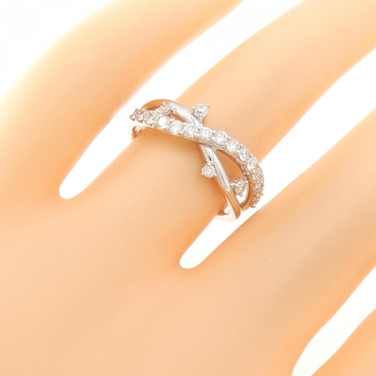 K18WG ダイヤモンド リング 0.50CT