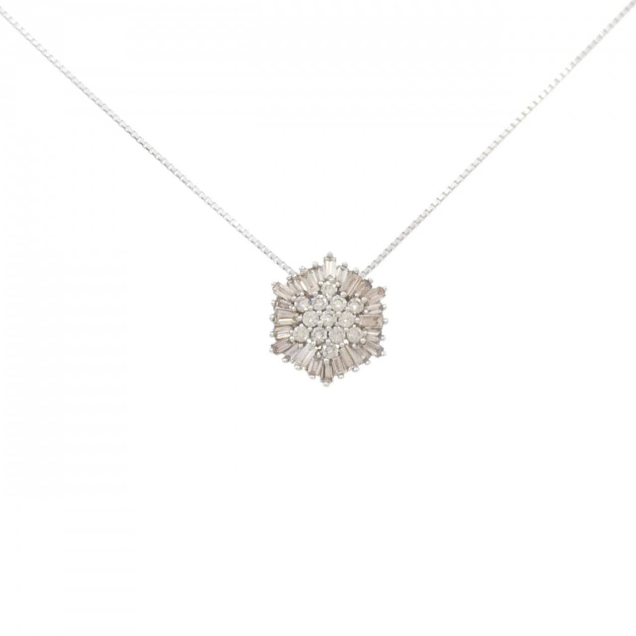 K18WG Diamond necklace