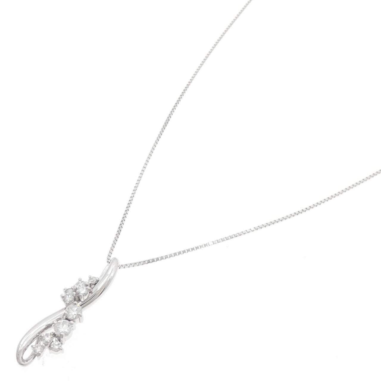 K18WG ダイヤモンド ネックレス 0.50CT