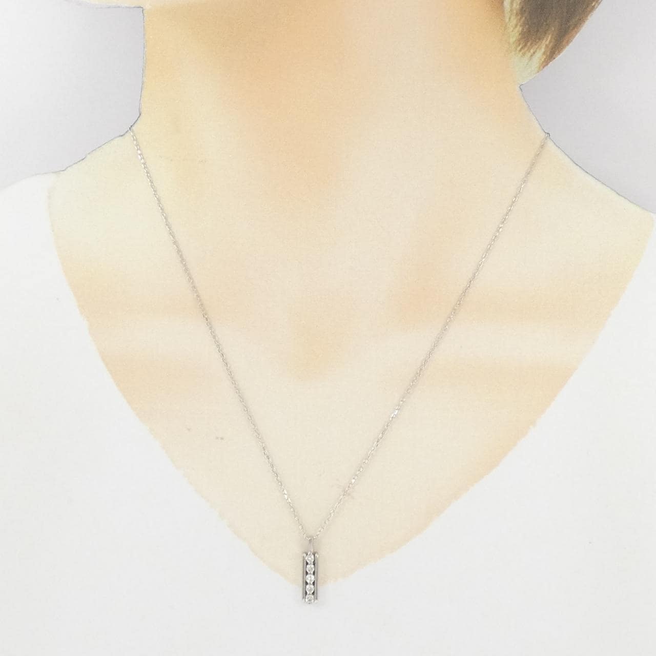 PT900/PT850 ダイヤモンド ネックレス 0.25CT