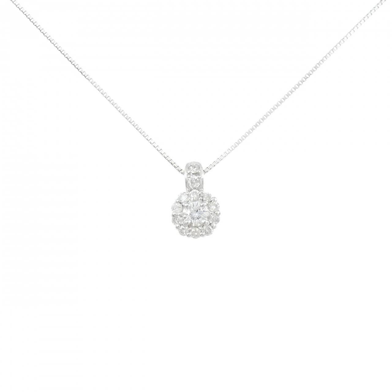 K18WG ダイヤモンド ネックレス 0.11CT
