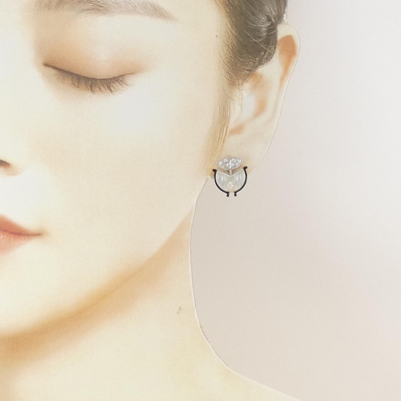 750YG/750WG カラーストーン イヤリング