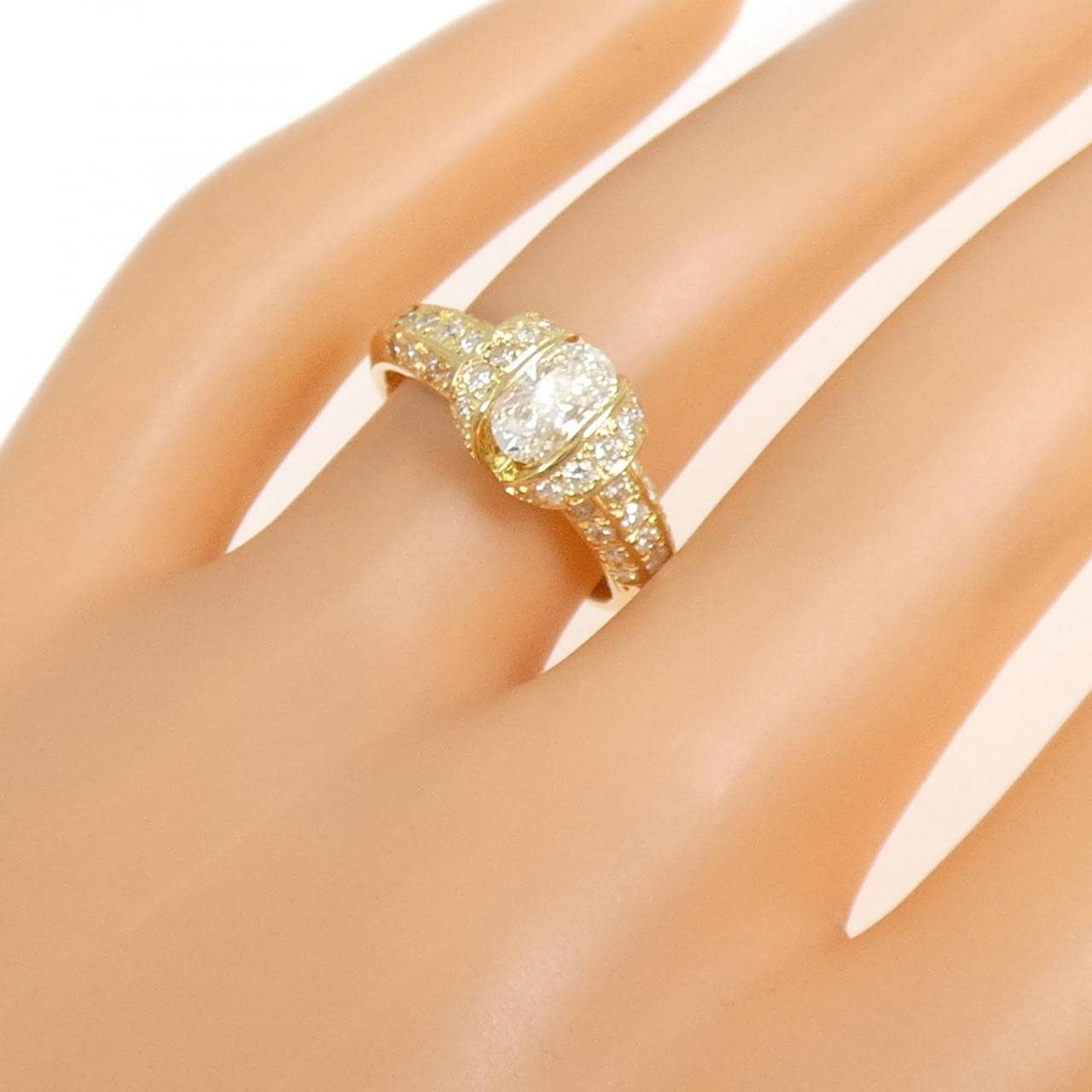 K18YG ダイヤモンド リング 0.605CT