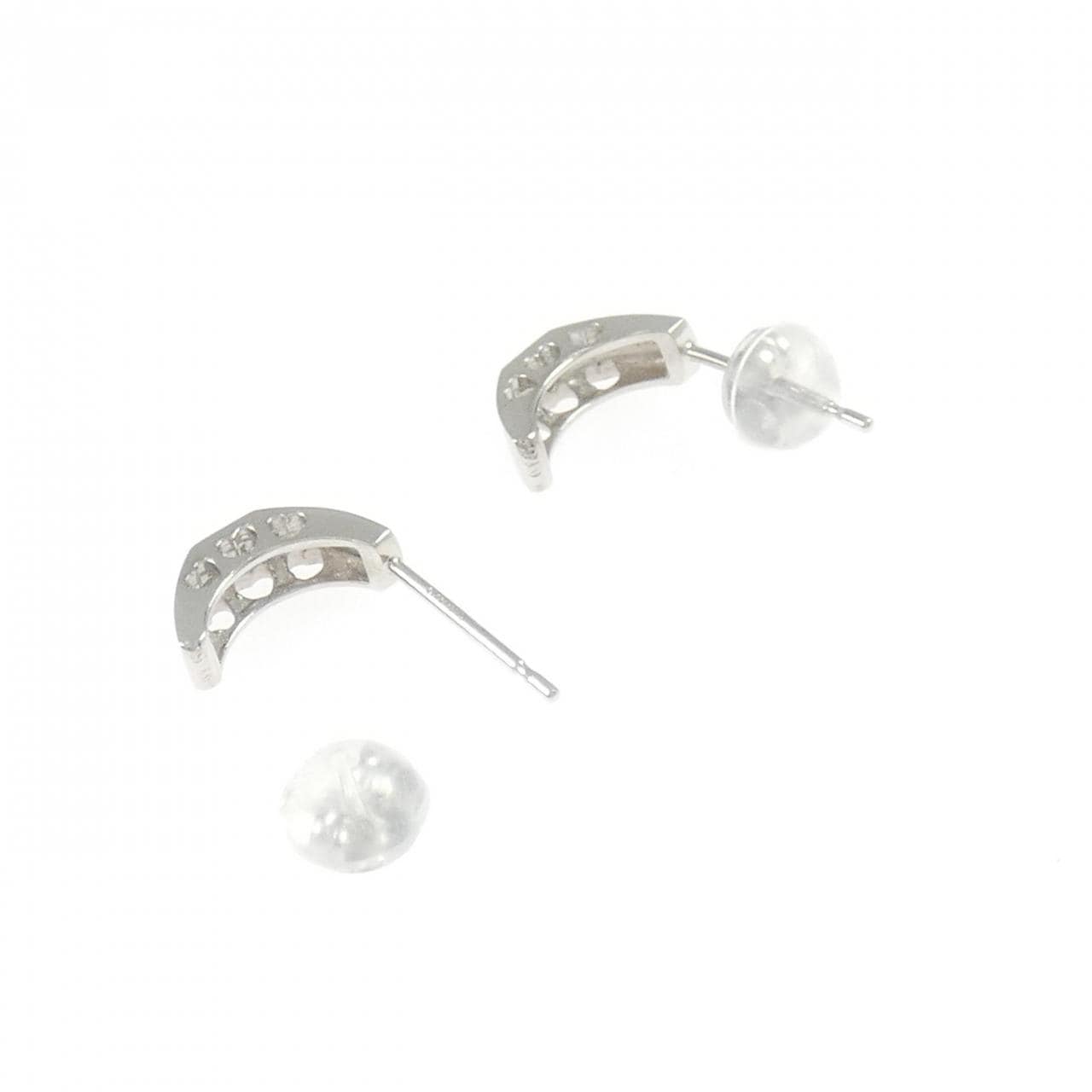 K18WG ダイヤモンド ピアス 0.030CT