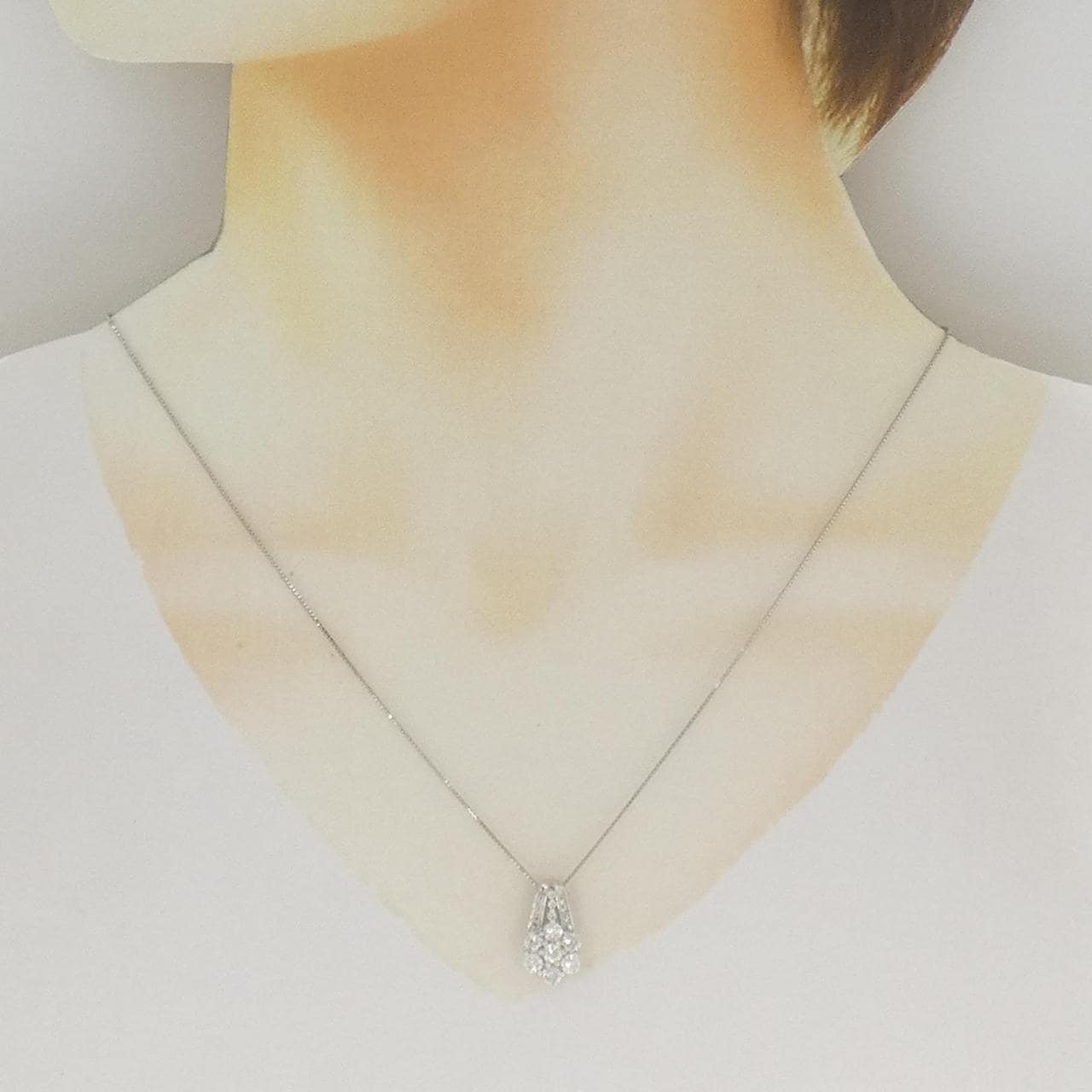 PT900/PT850 ダイヤモンド ネックレス 1.00CT