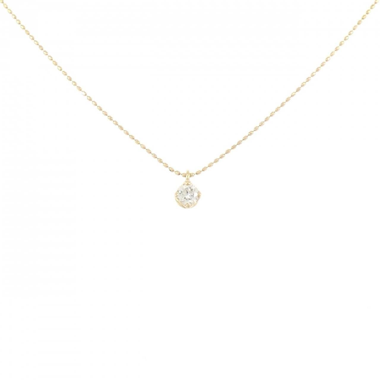 K18YG ソリティア ダイヤモンド ネックレス 0.08CT