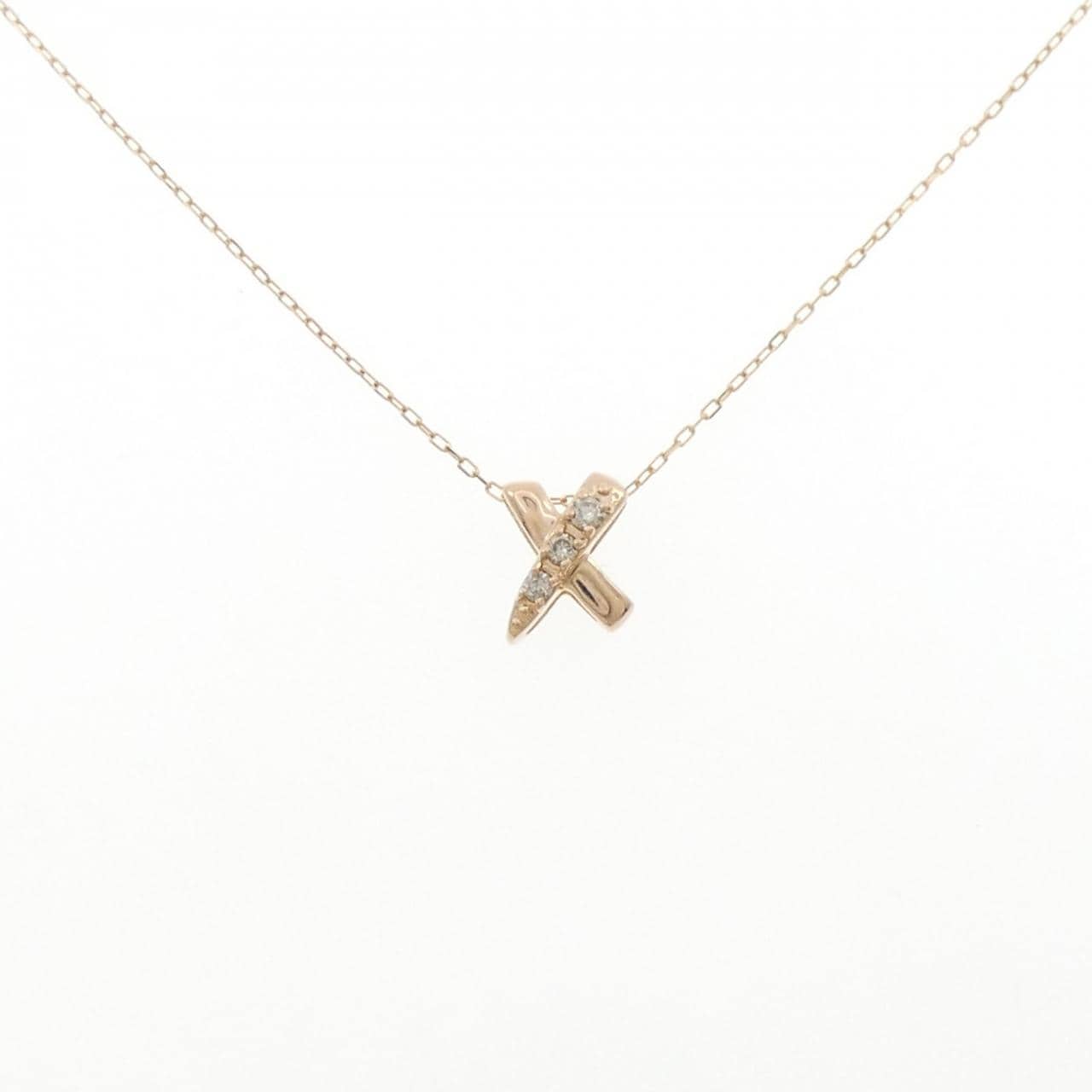 K18PG ダイヤモンド ネックレス 0.07CT