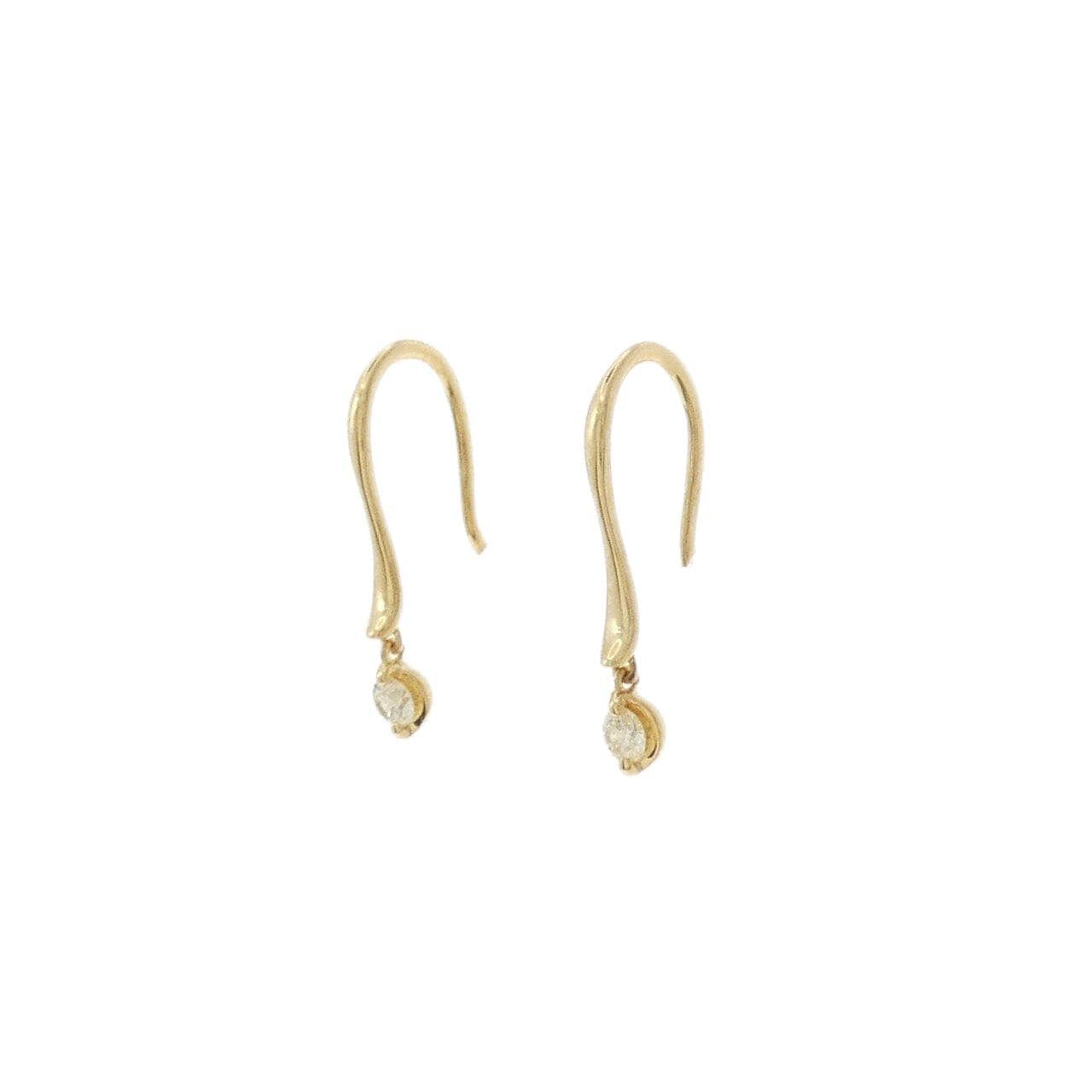 K18YG ダイヤモンド ピアス 0.12CT