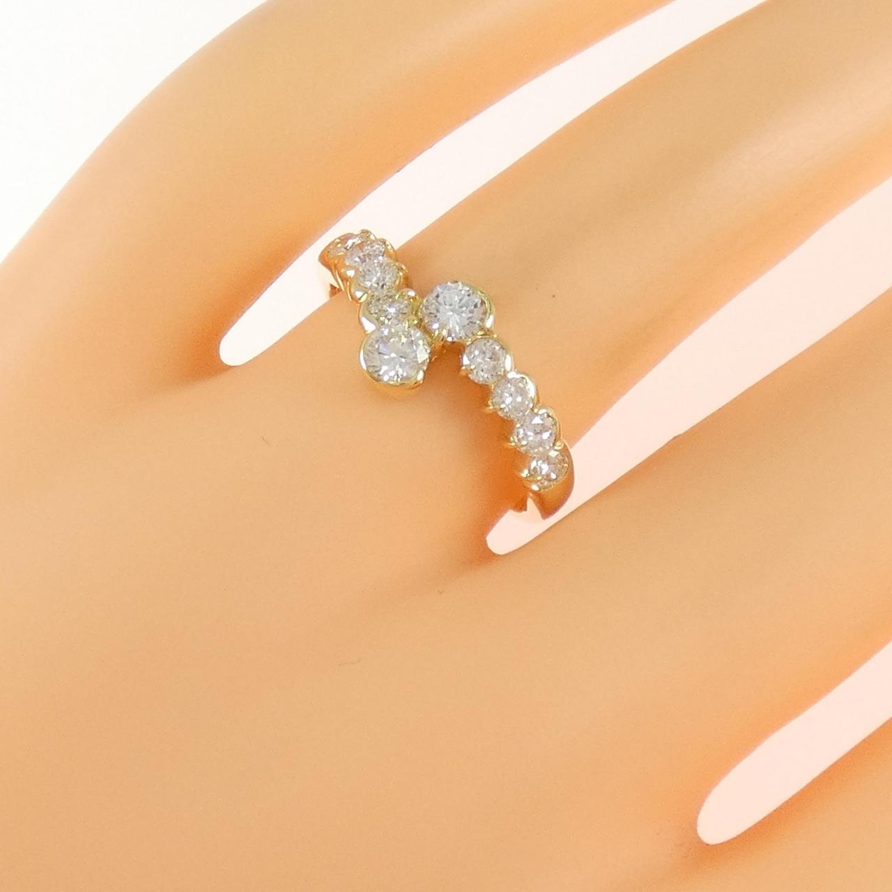 K18YG ダイヤモンド リング 0.74CT
