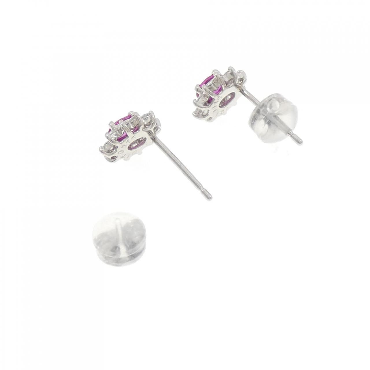 PT850/PT900 ルビー ピアス 0.38CT