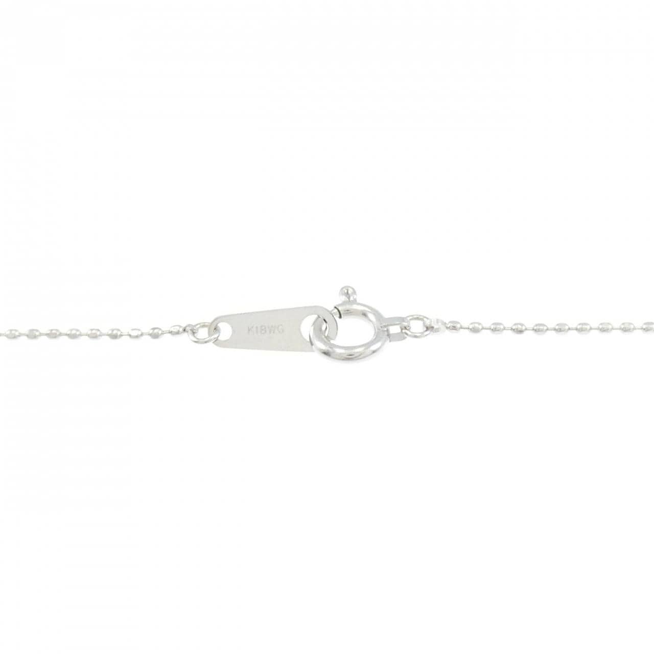 K18WG クロス ダイヤモンド ネックレス 0.09CT