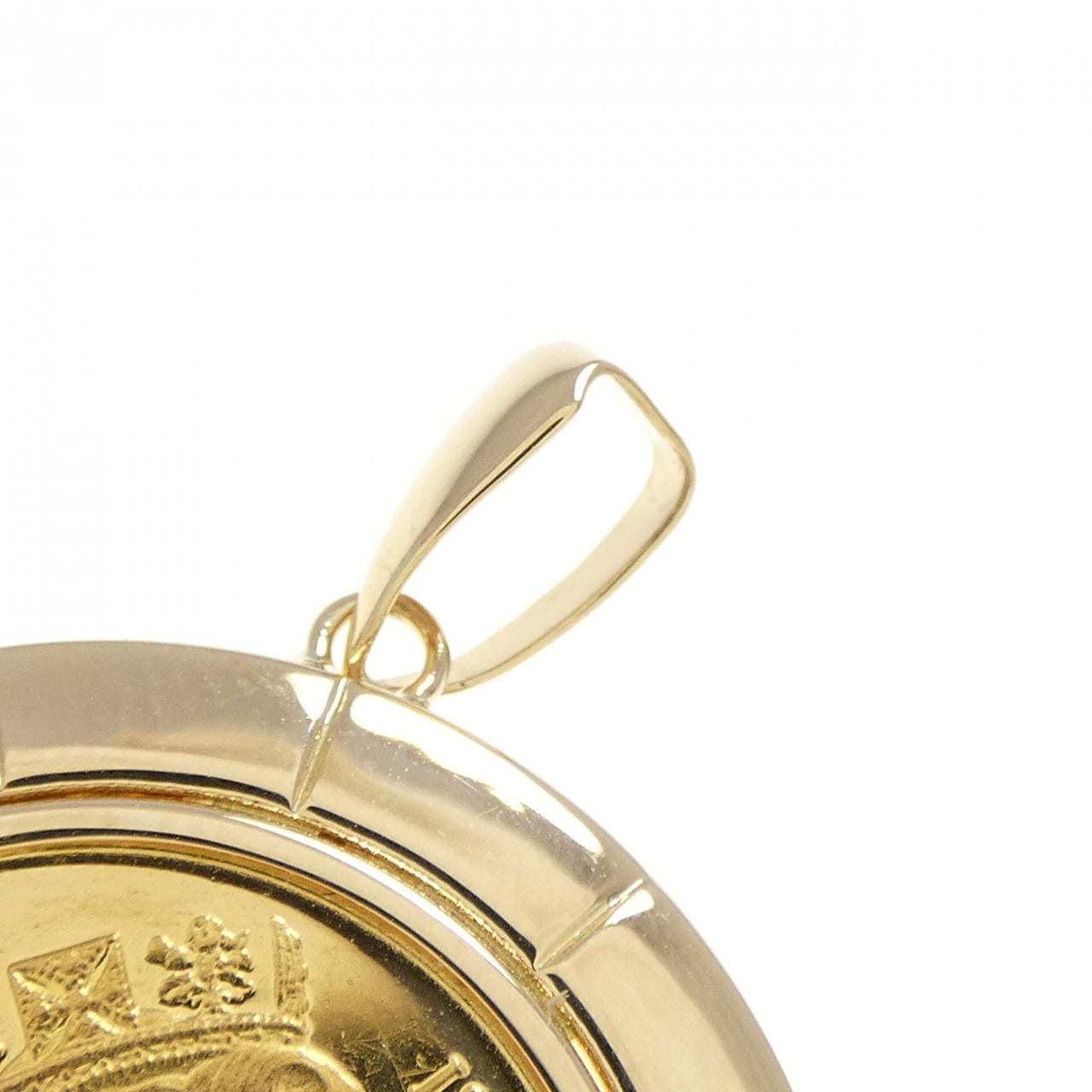 K18YG(枠) コイン ペンダント