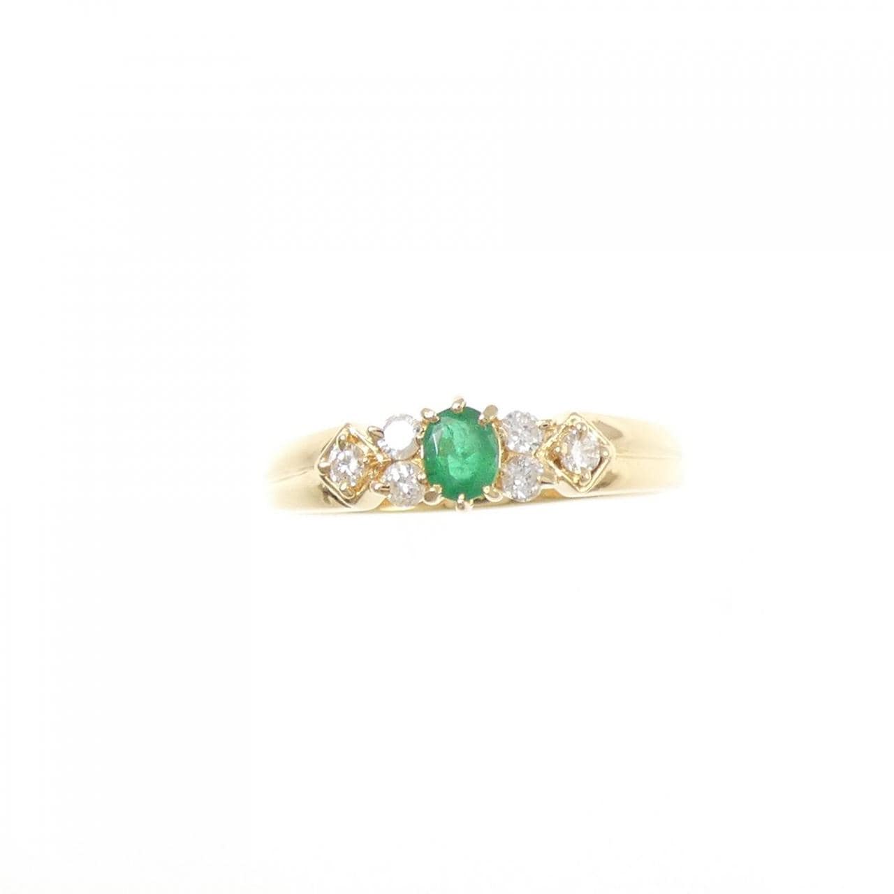 K18YG エメラルド リング 0.15CT
