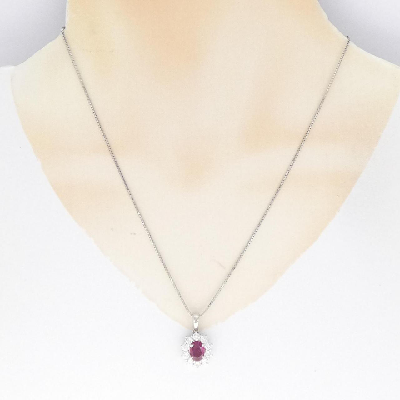 PT ルビー ネックレス 1.37CT - ネックレス