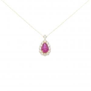 【新品】K18YG ルビー ネックレス 0.50CT