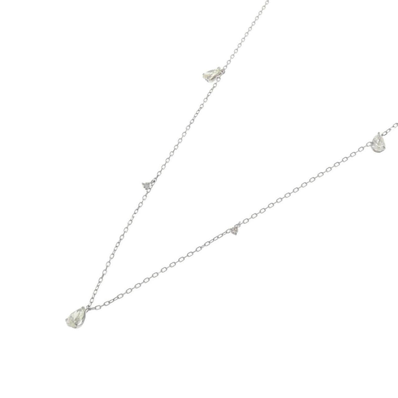 【新品】PT900/PT850 ダイヤモンド ネックレス 0.85CT