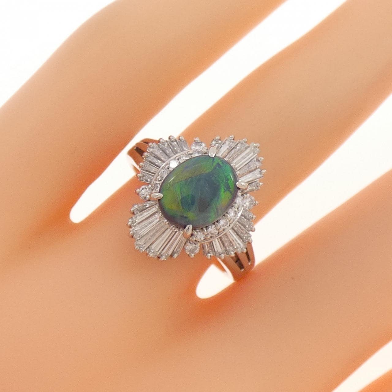 PT900 ブラックオパール リング 1.11CT